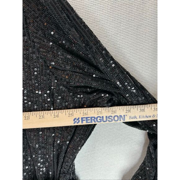 NWT Black Sequin Duster Cardigan Lane Bryant Plus Sz 20 Holiday Club Goth Glam - Picture 9 of 13